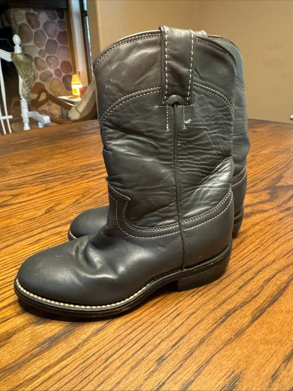Toddler Cowboy Boots Justin 8.5 Grey